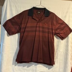 Nautica Men’s Maroon Polo with Dark Contrast Collar